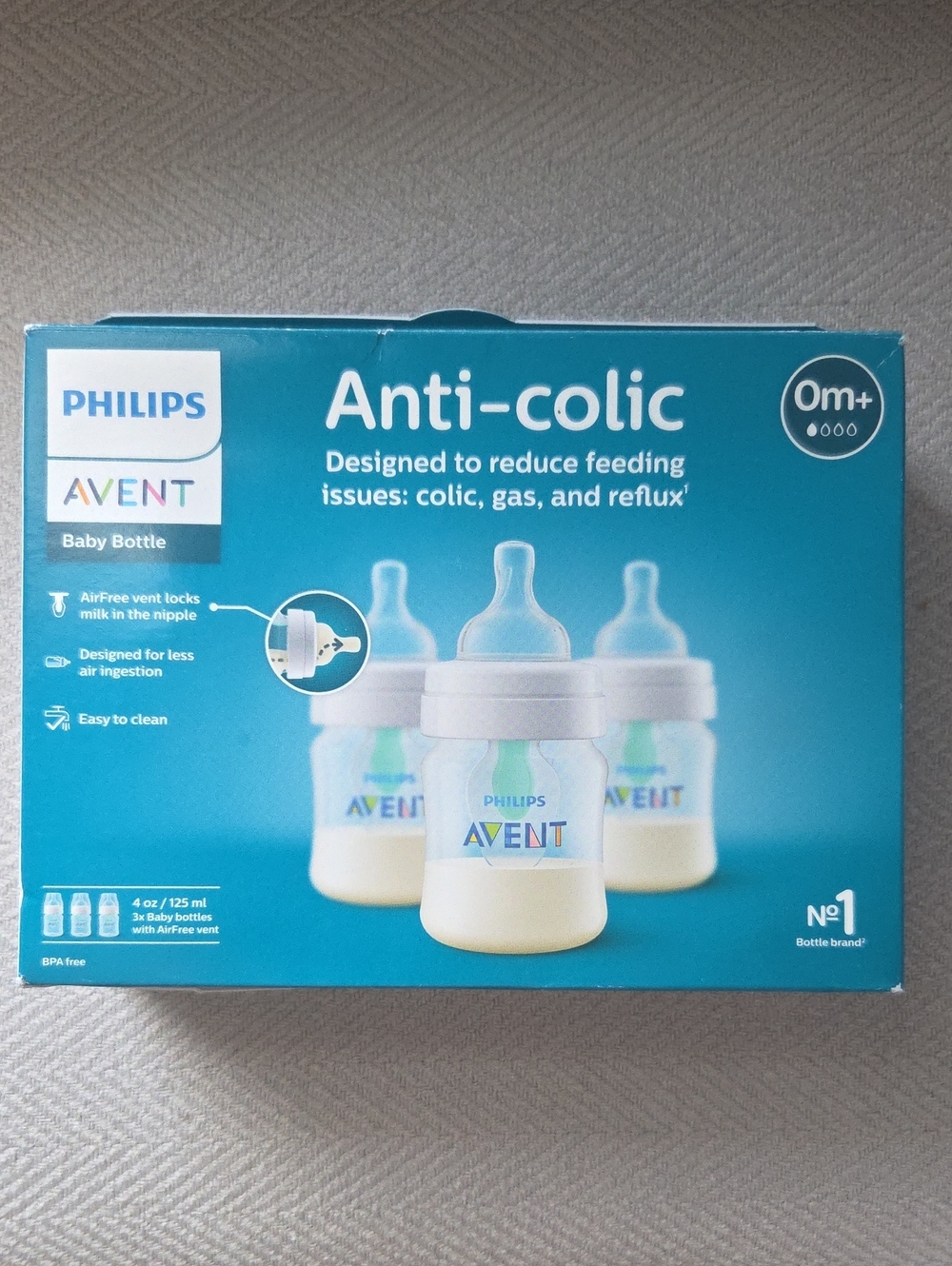 Philips Avent Anti-Colic Baby Bottles - Blue and White
